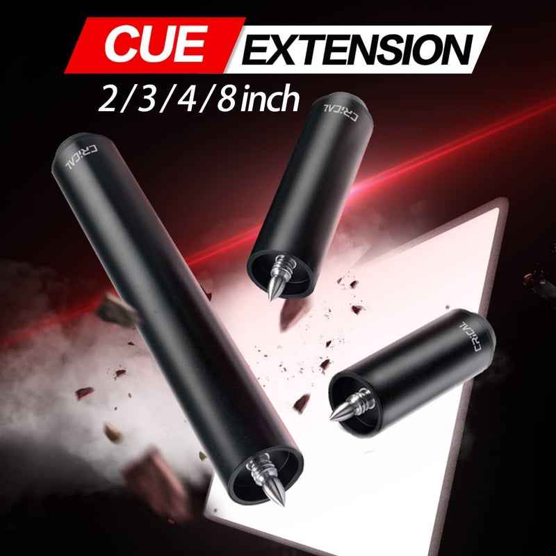 CRICAL Pool Cue Extension 2/3/4/8 Inch Metal Billiard Cue Extension with 3 Bumpers Billiard Accessories - Image 4